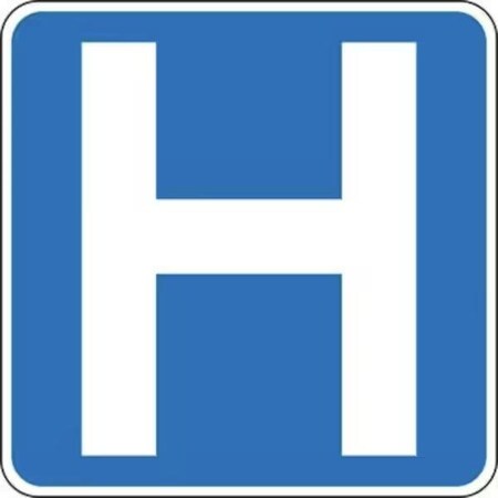 Accuform HOSPITAL 24 in  X 24 in  HIGH INTENSITY FRG110HP